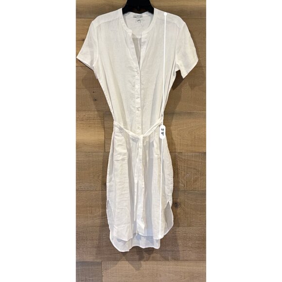 James Perse white Linen Shirtdress dress size 2/ M - Picture 7 of 10
